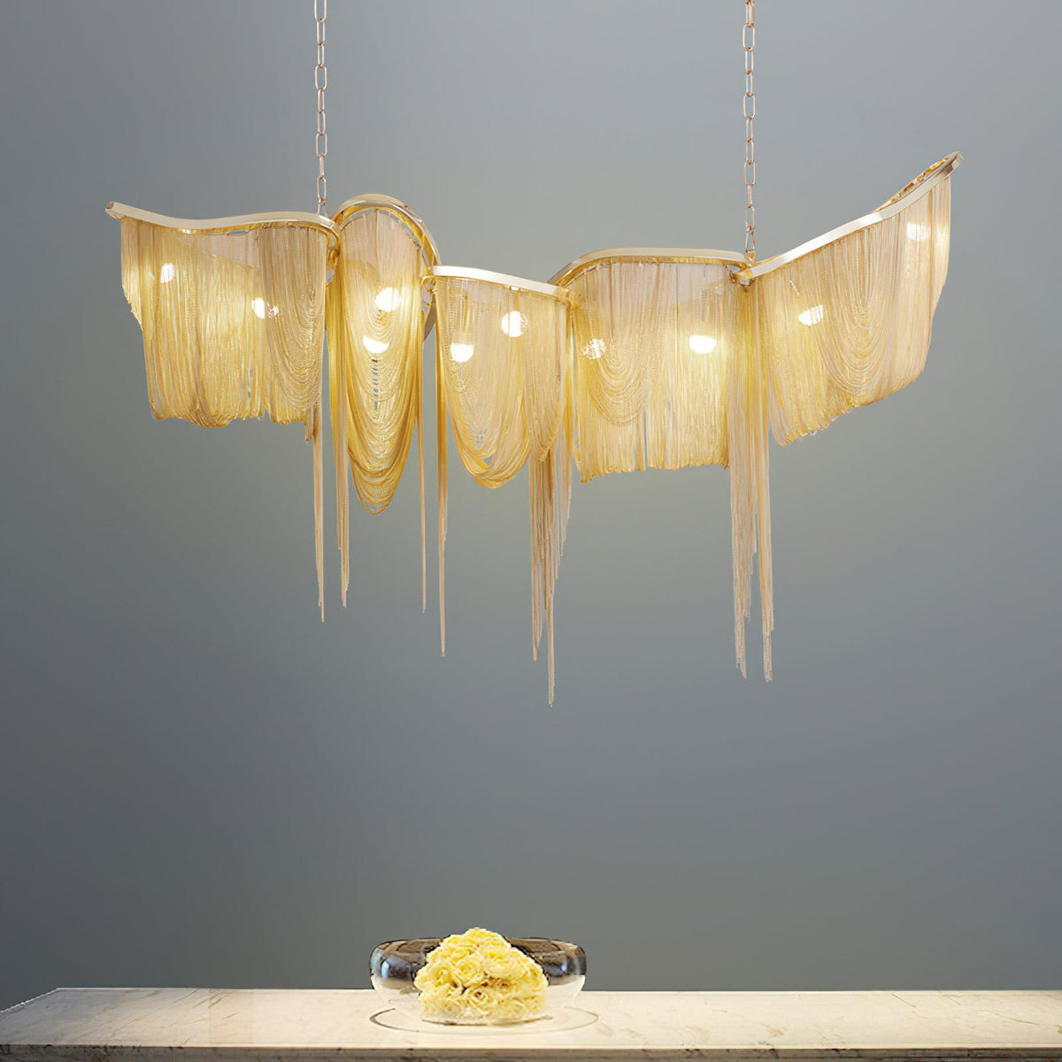 Soleraria Chandelier Tassel Gold
