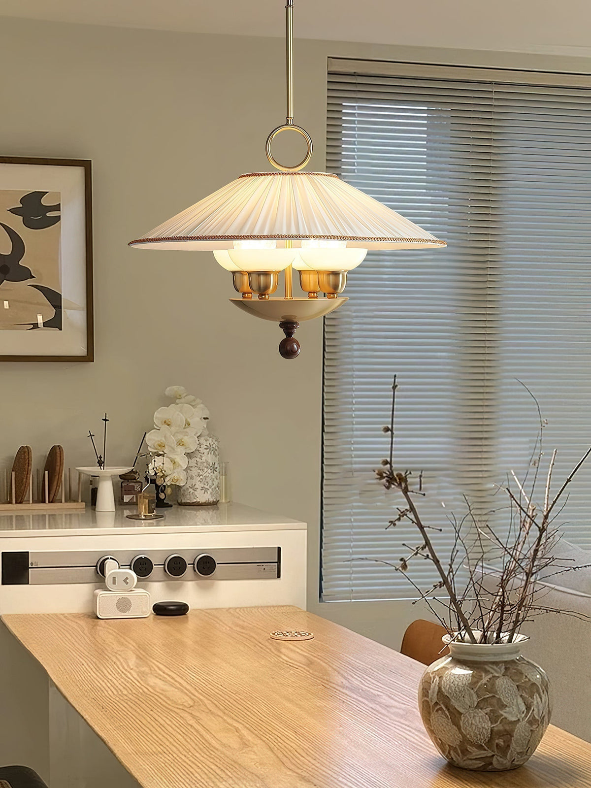 Umbera Pleated Shade Pendant Light