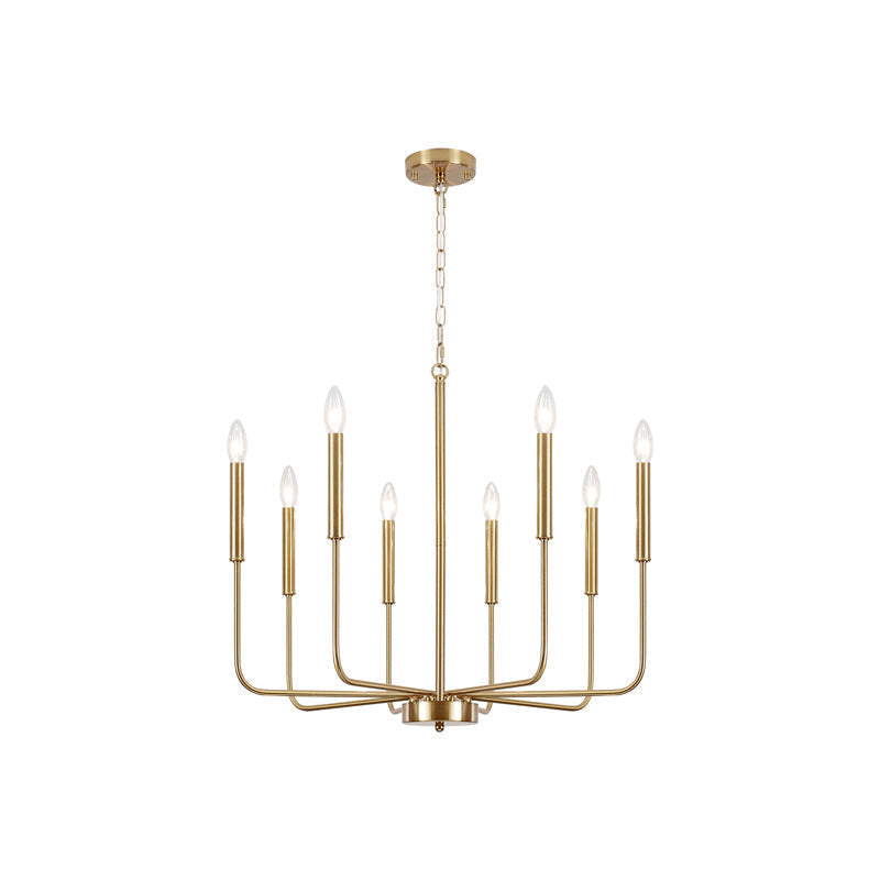 Ulfuvys Modern Candle Industrial Metal Chandelier