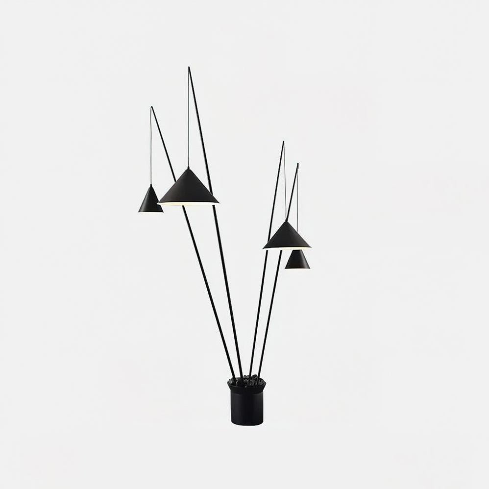 Canorara Multi-Arm Black Floor Lamp