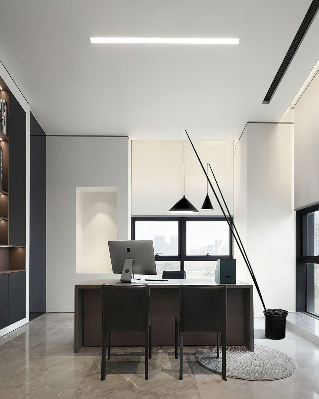 Canorara Multi-Arm Black Floor Lamp