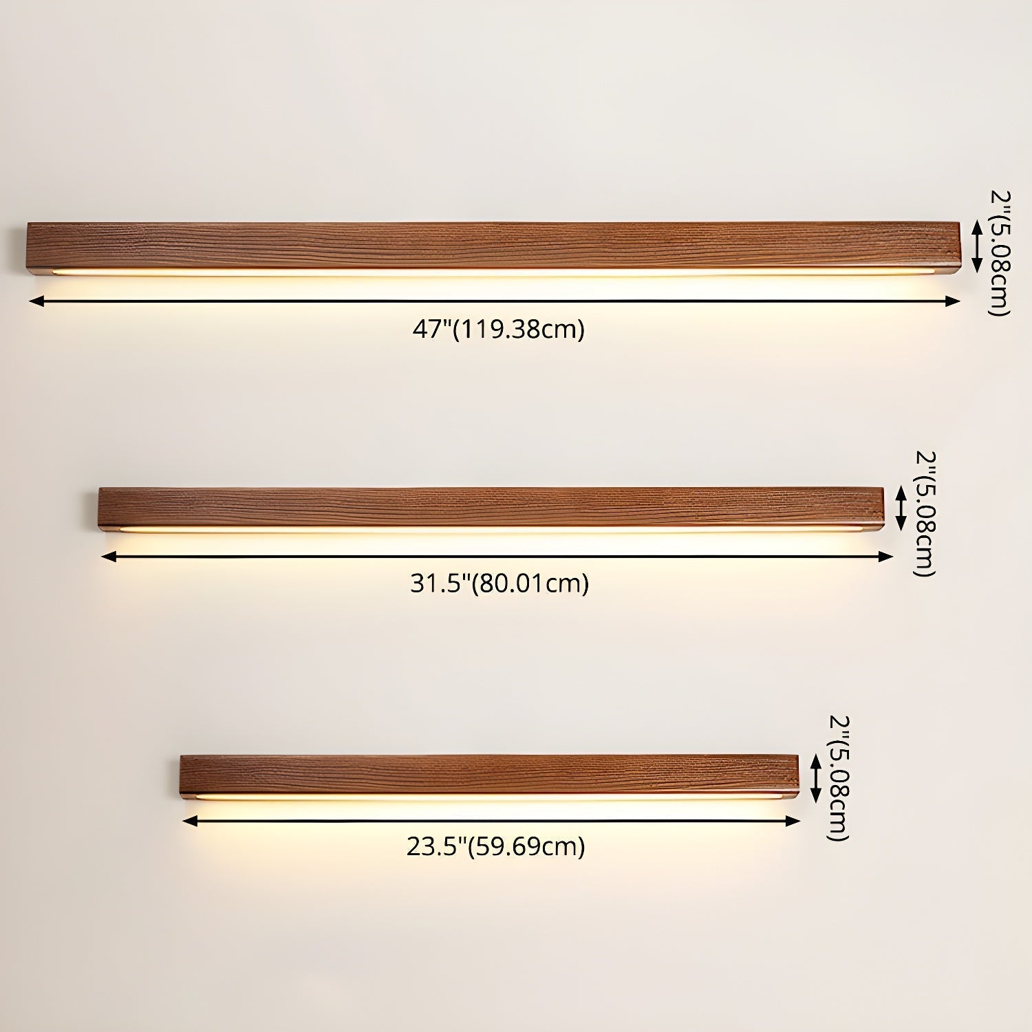 Gareth Wall Light Wood Linear Minimalist LED