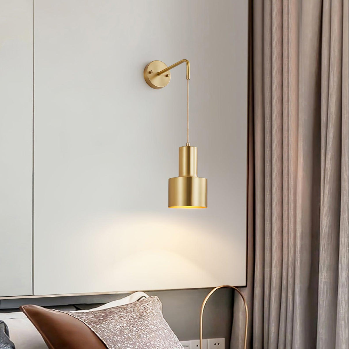 Alvina Modern Minimalist Brass Wall Light