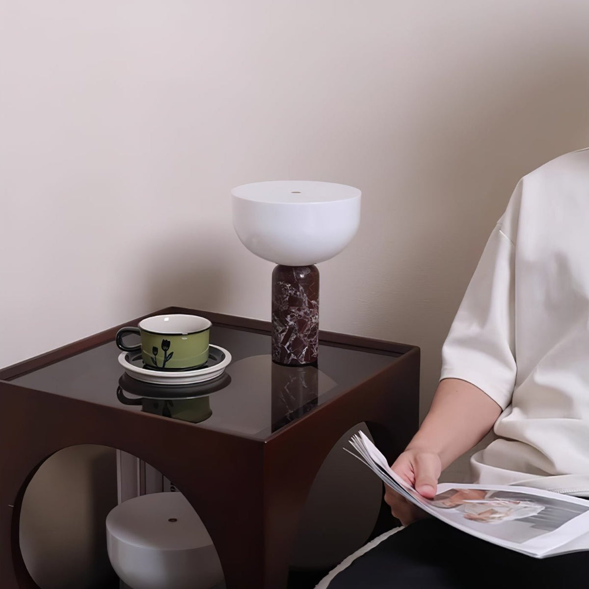 Vicky Minimalist Marble Table Lamp