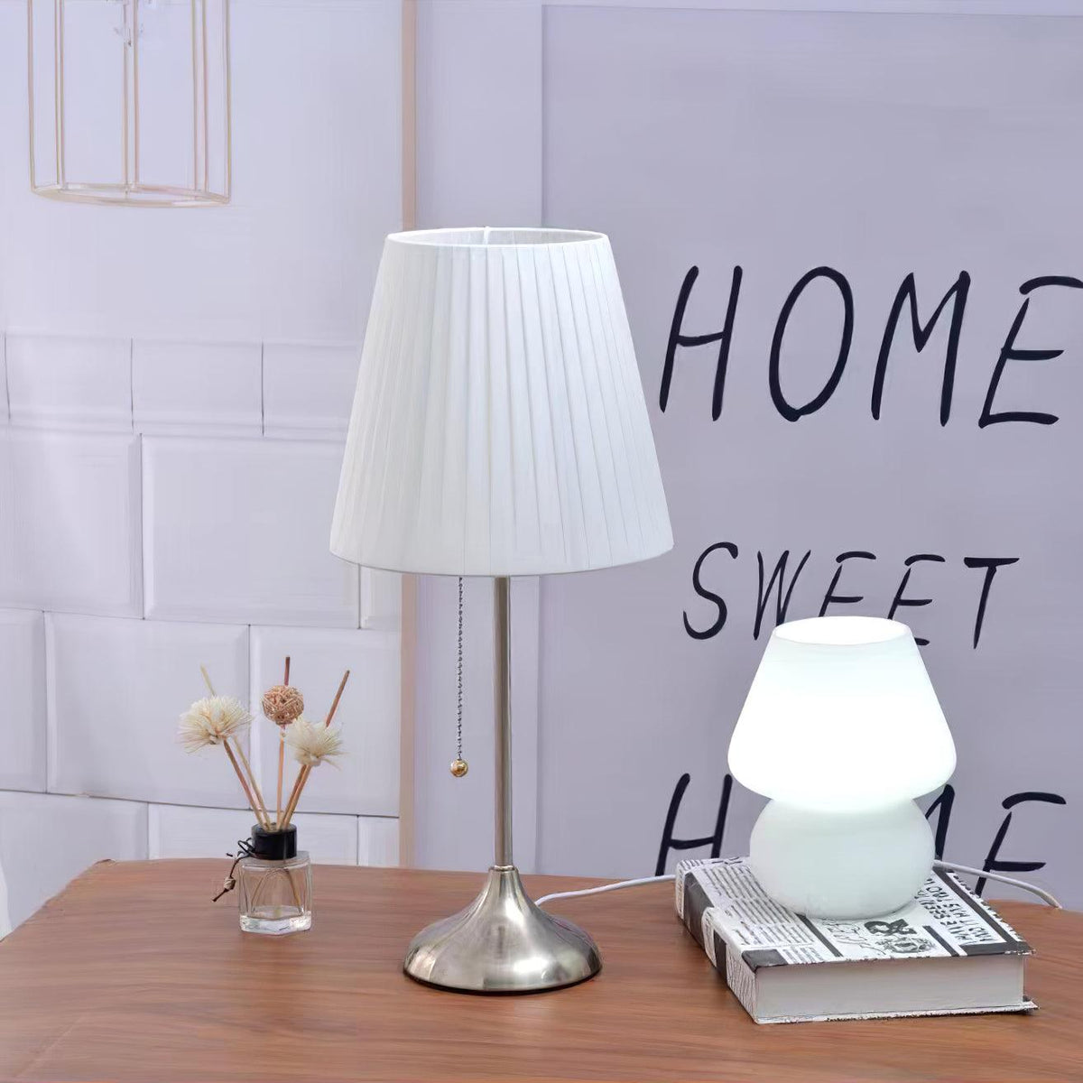 Simplicity Pleated Fabric Table Lamp