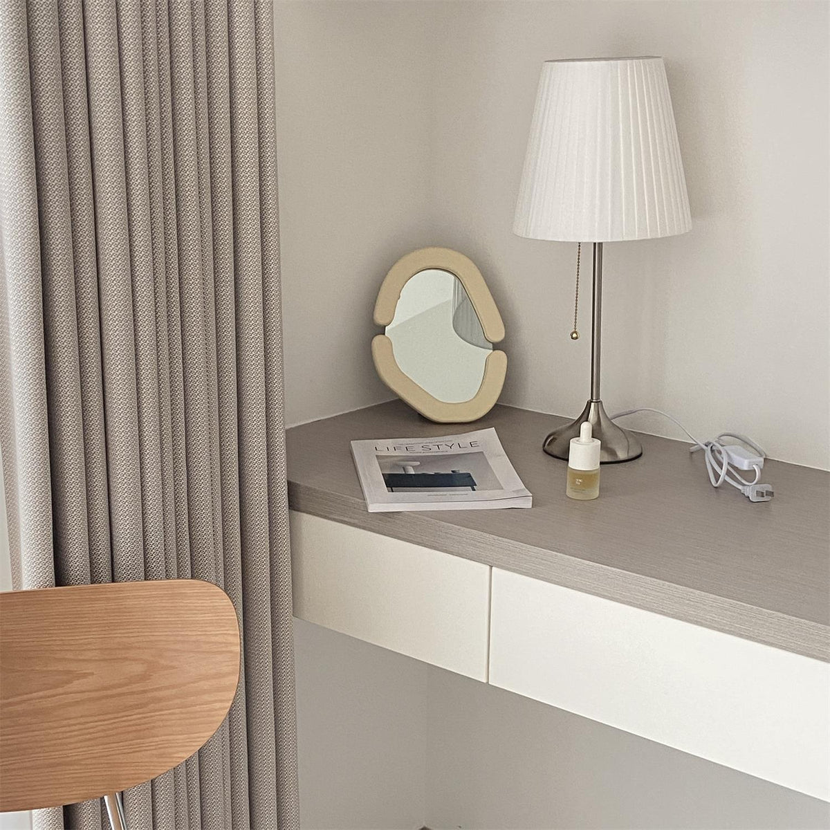 Simplicity Pleated Fabric Table Lamp