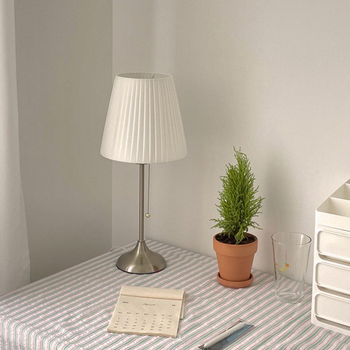 Simplicity Pleated Fabric Table Lamp