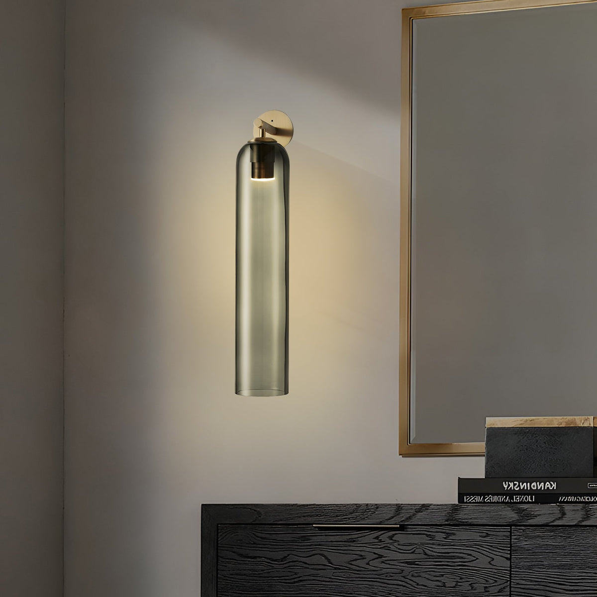 June Glass Indoor Wall Lamp Cylindrical - Neutral Decor