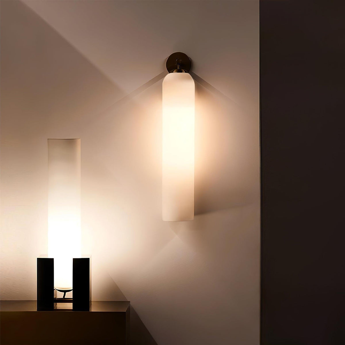 Camille Glass Indoor Wall Lamp Cylindrical