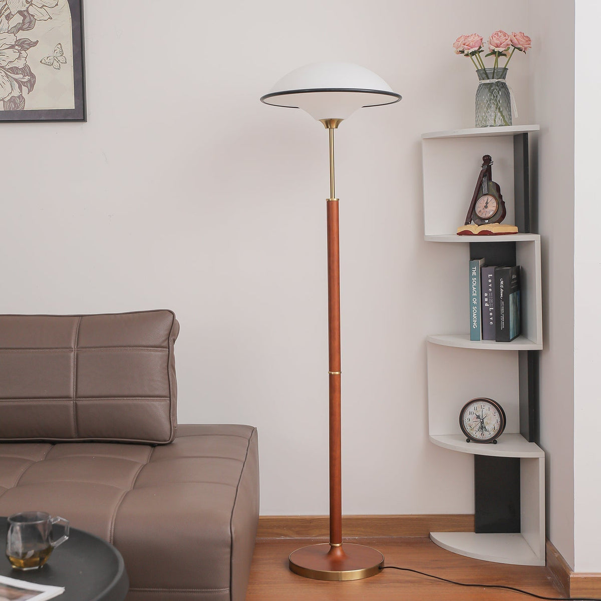 Astralis Wood Art Deco Floor Lamp