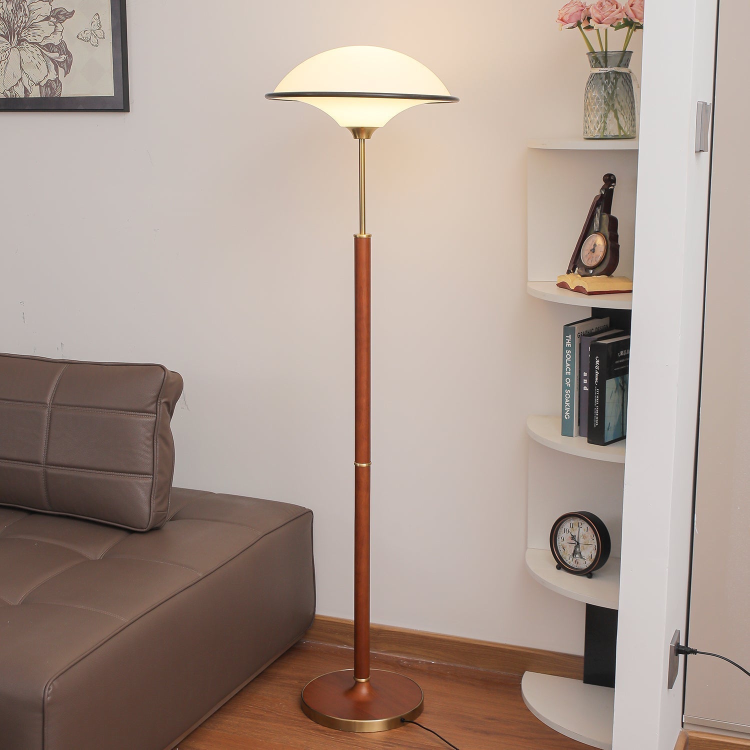 Astralis Wood Art Deco Floor Lamp