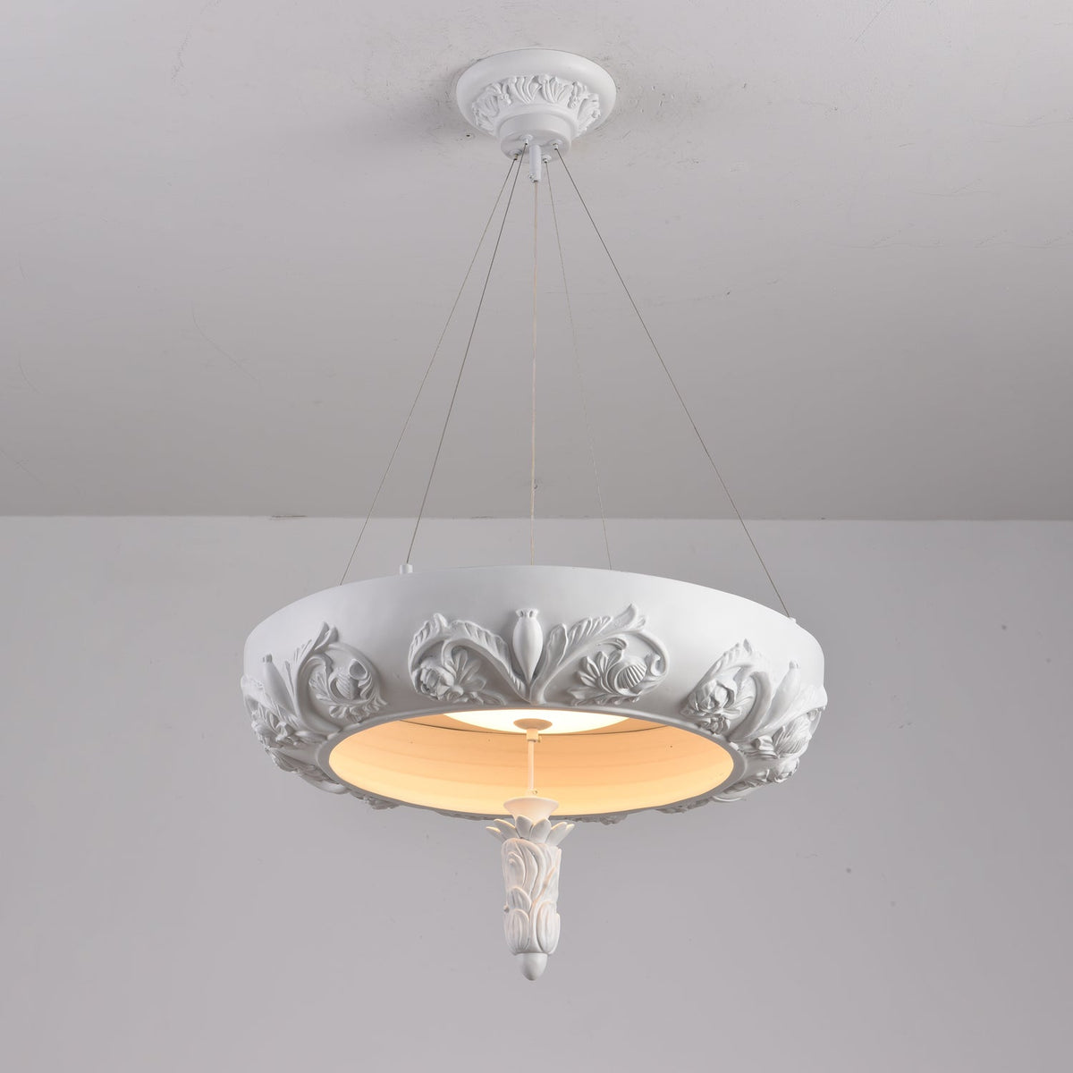 Rococo Plaster Pendant Chandelier
