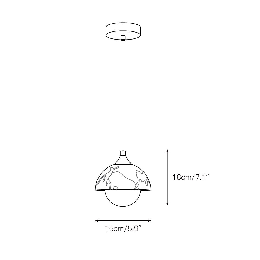 Tavon Modern Minimalist Marble Pendant Lamp