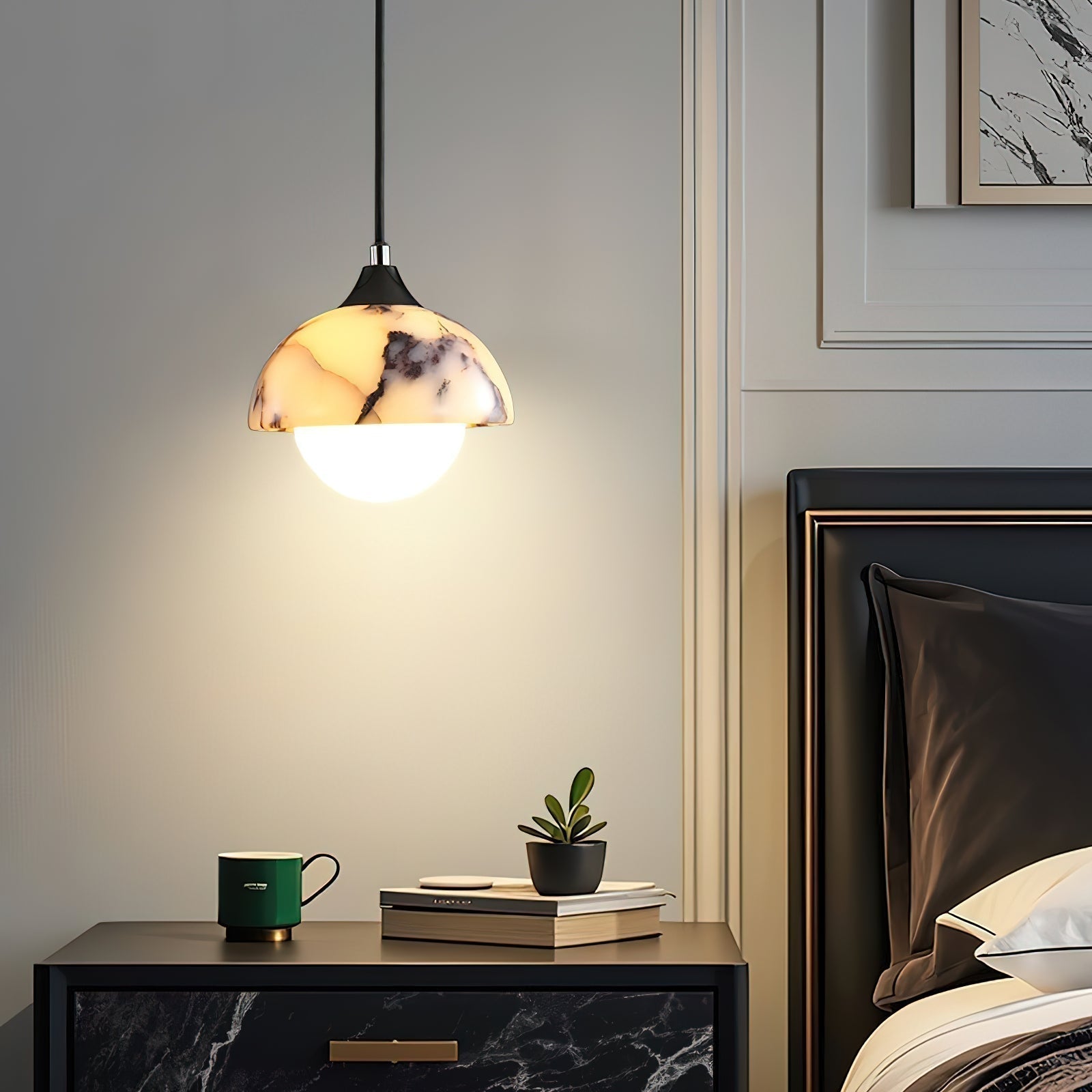 Tavon Modern Minimalist Marble Pendant Lamp