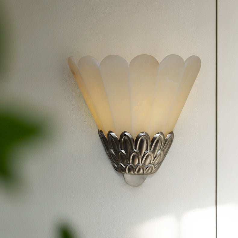 Marbe Vintage Alabaster Petal Wall Lamp