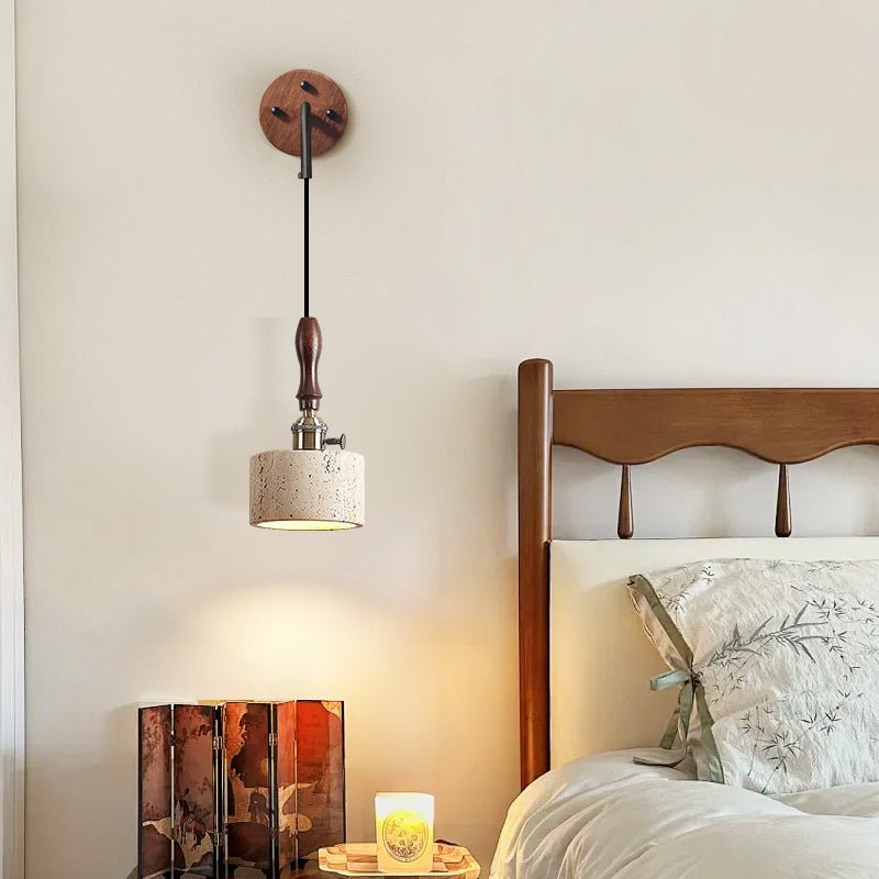 Sven Modern Yellow Travertine Wall Lamp