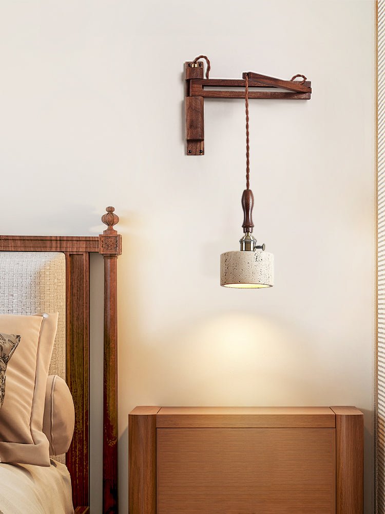 Sven Modern Yellow Travertine Wall Lamp
