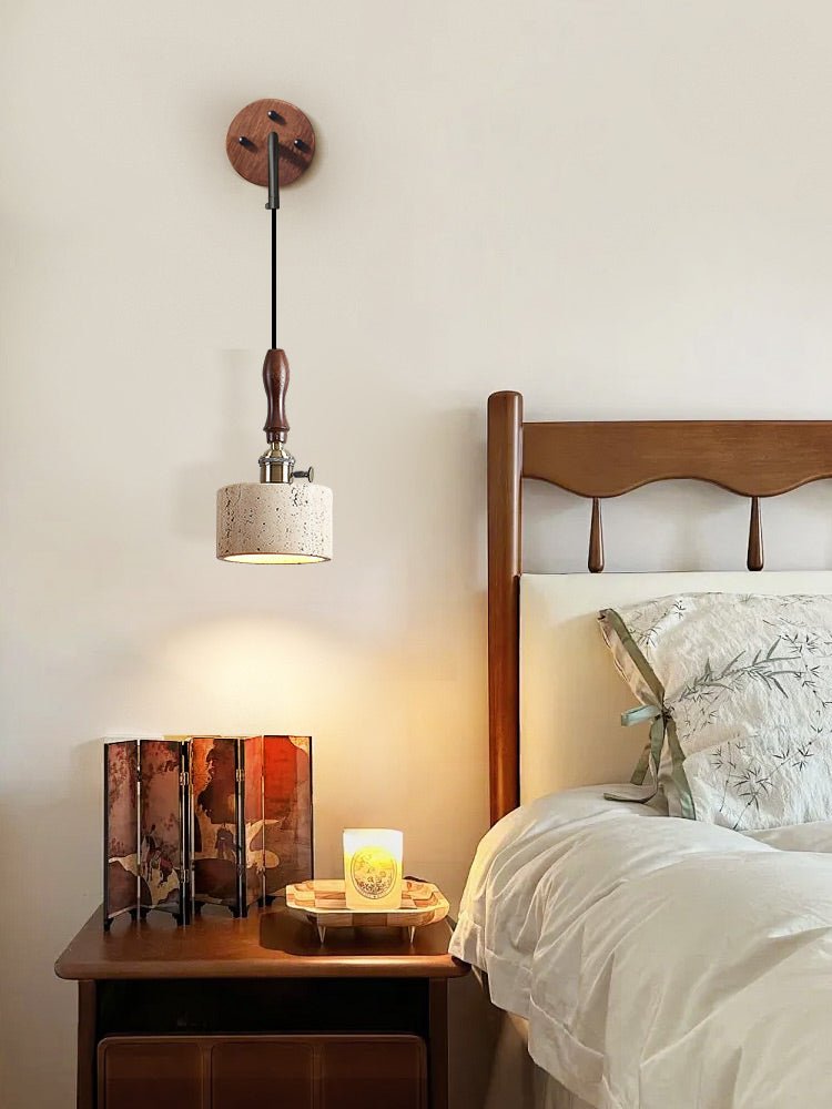 Sven Modern Yellow Travertine Wall Lamp