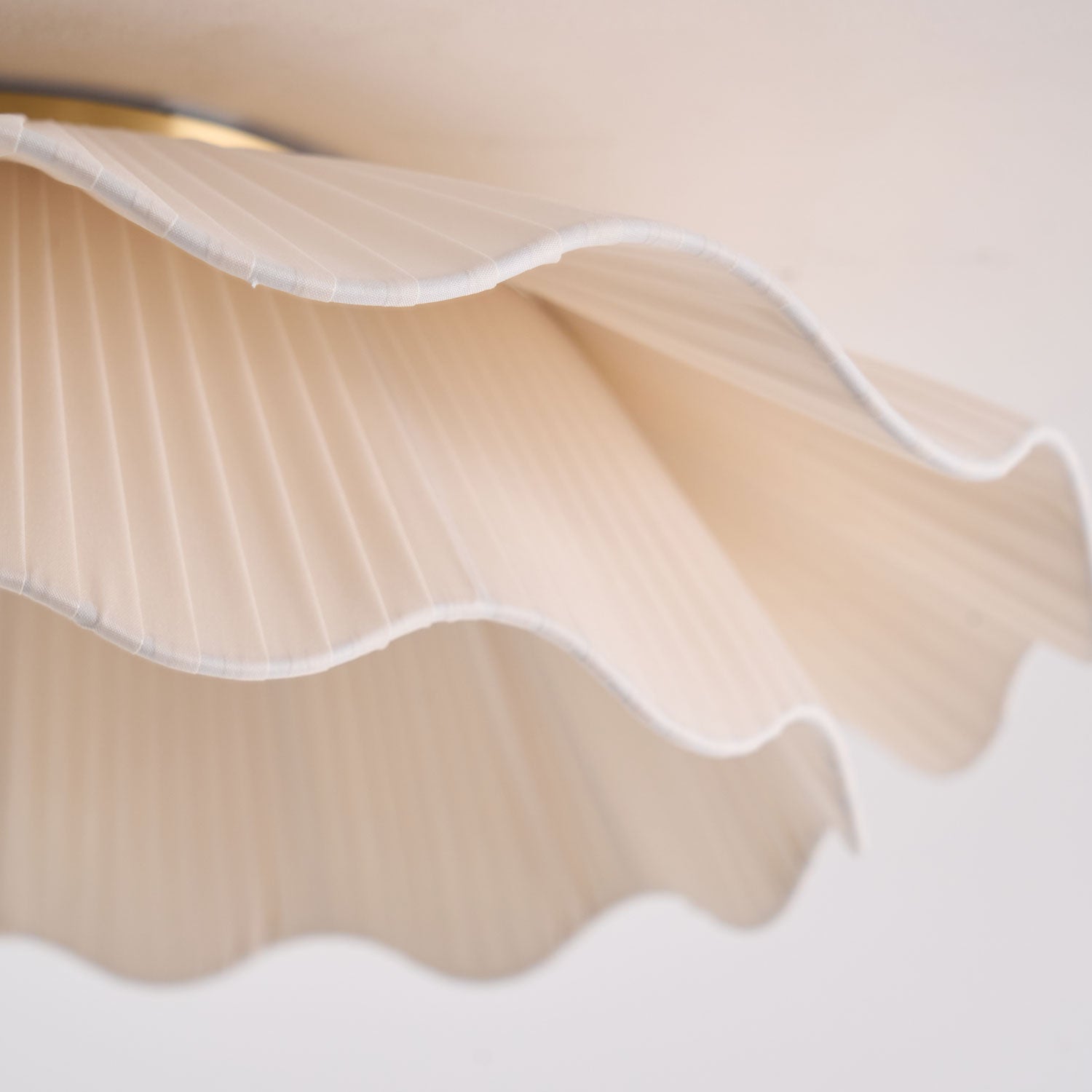 Carielle Fabric Wave Ceiling Light Brass