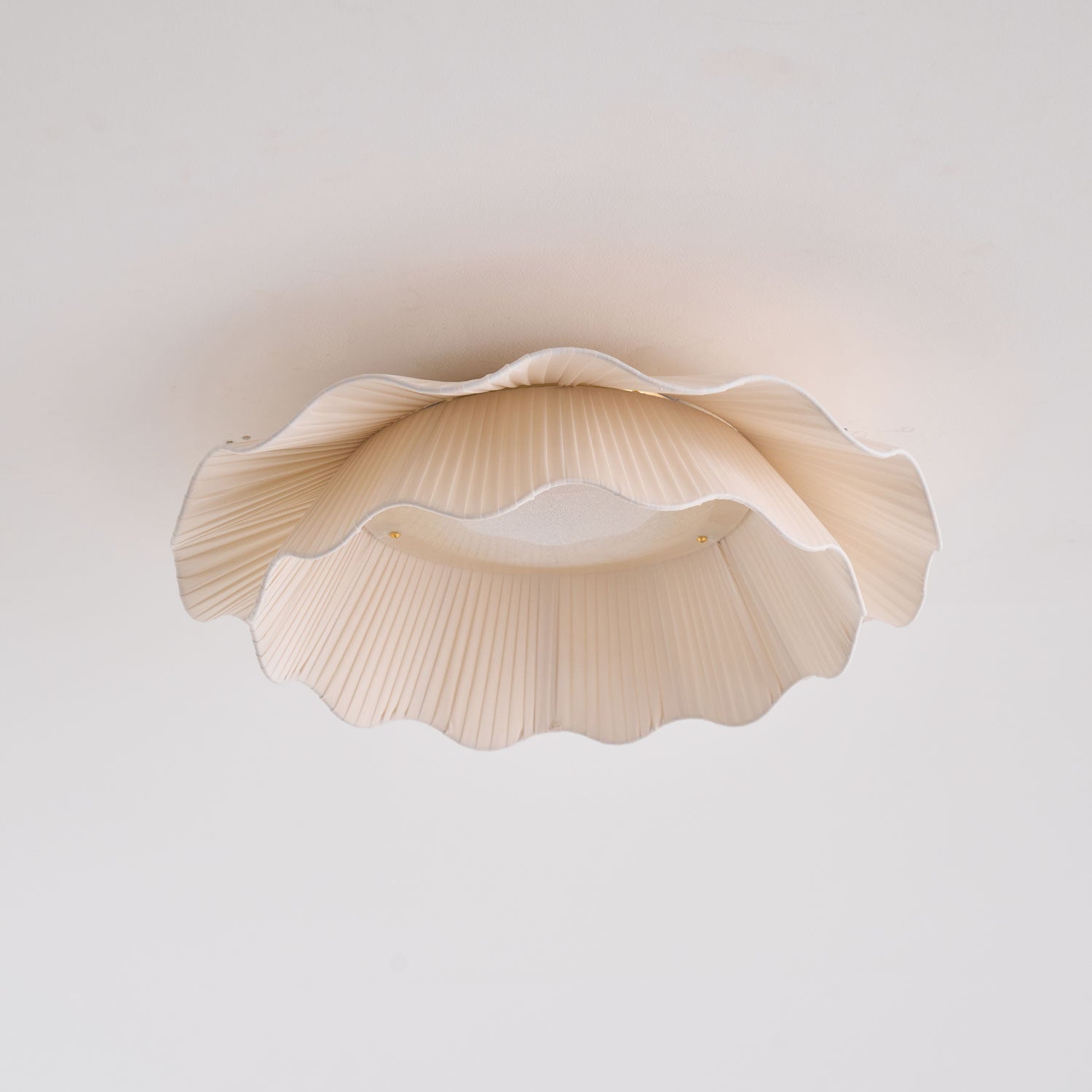 Carielle Fabric Wave Ceiling Light Brass