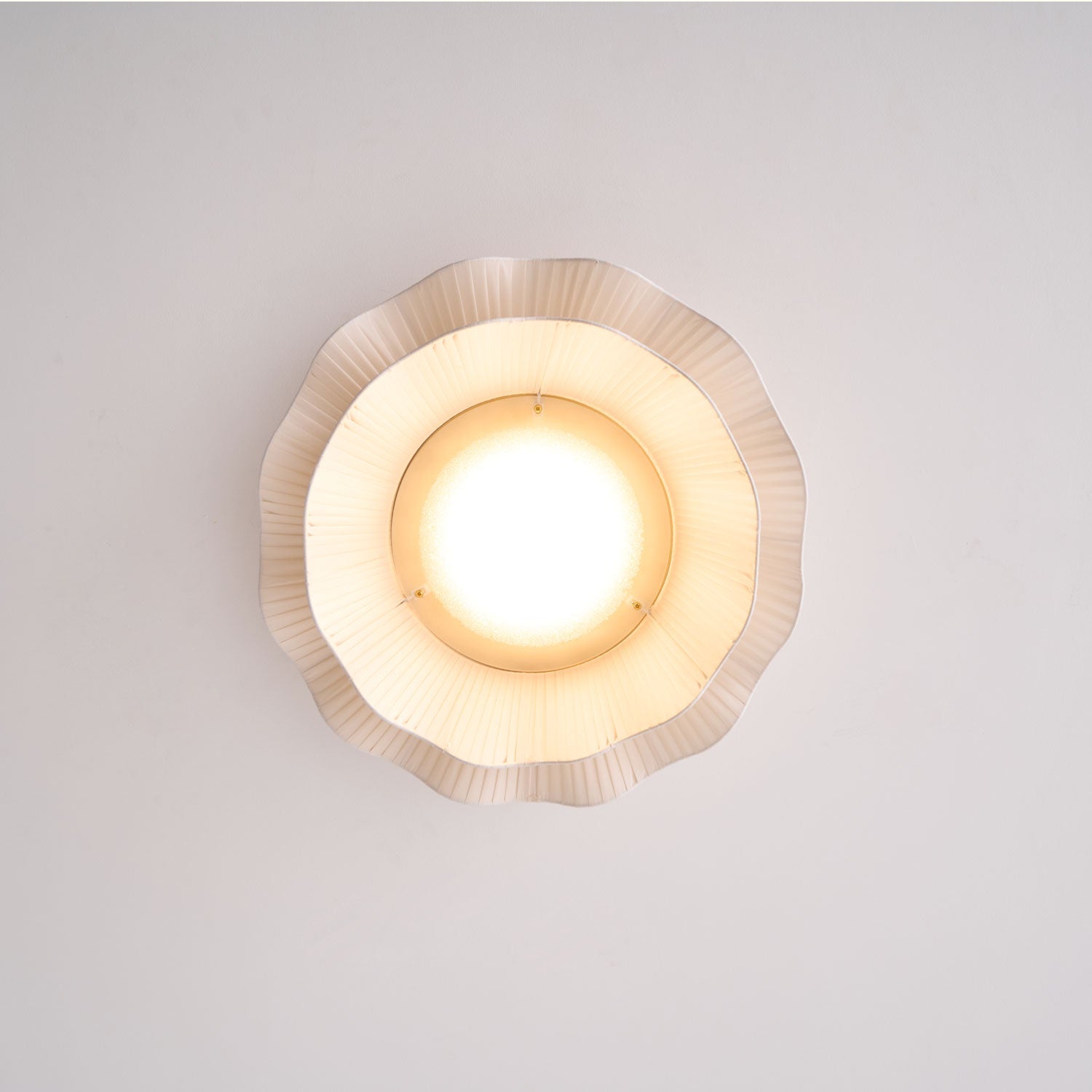 Carielle Fabric Wave Ceiling Light Brass