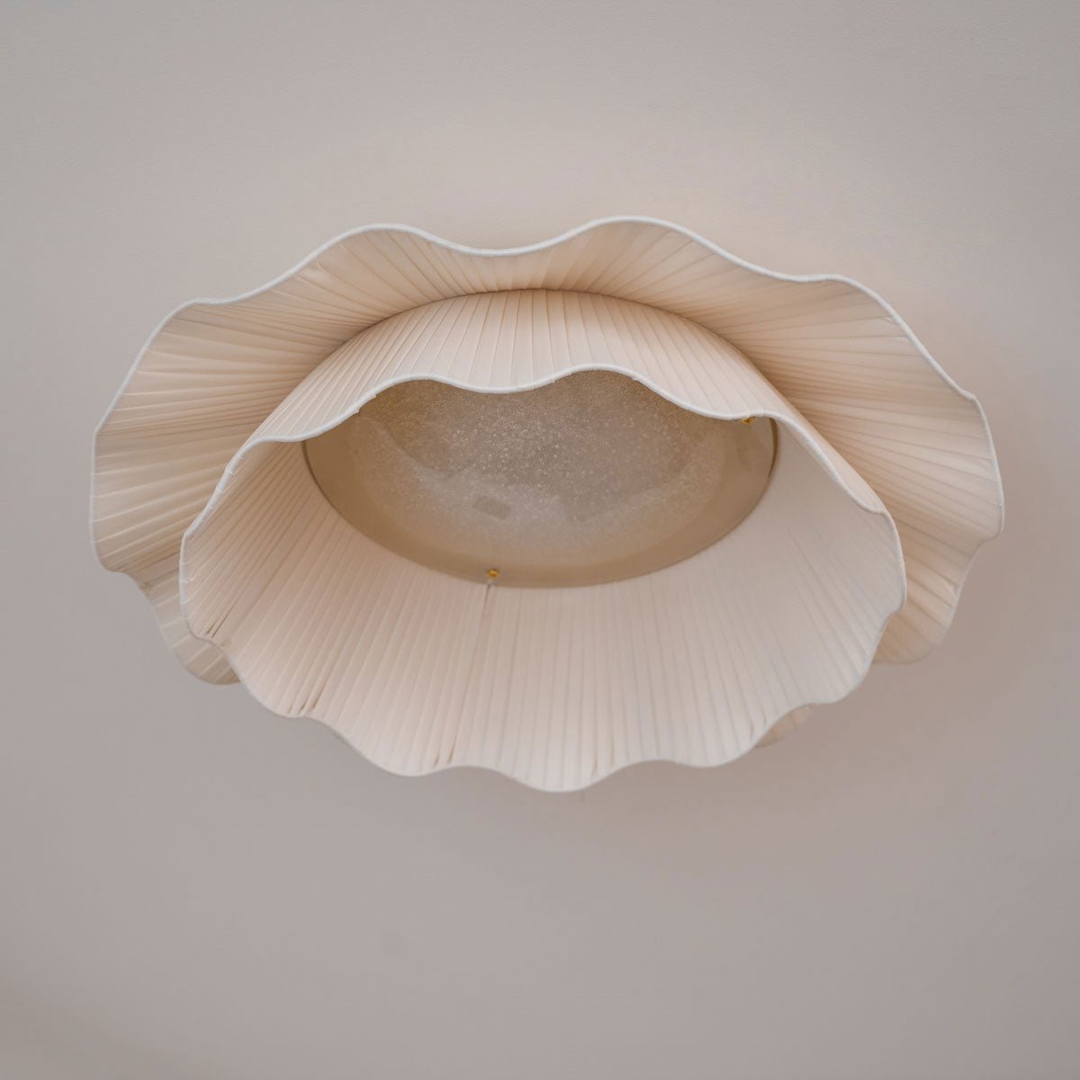 Carielle Fabric Wave Ceiling Light Brass