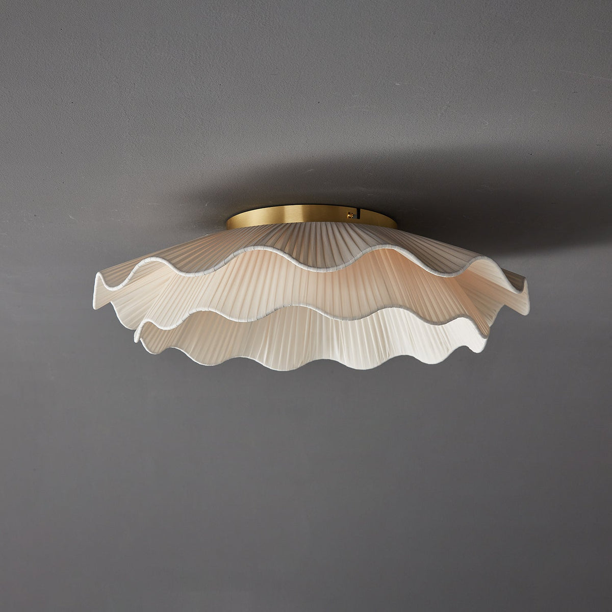 Rosebrook Fabric Wave Flush Mount Ceiling Light