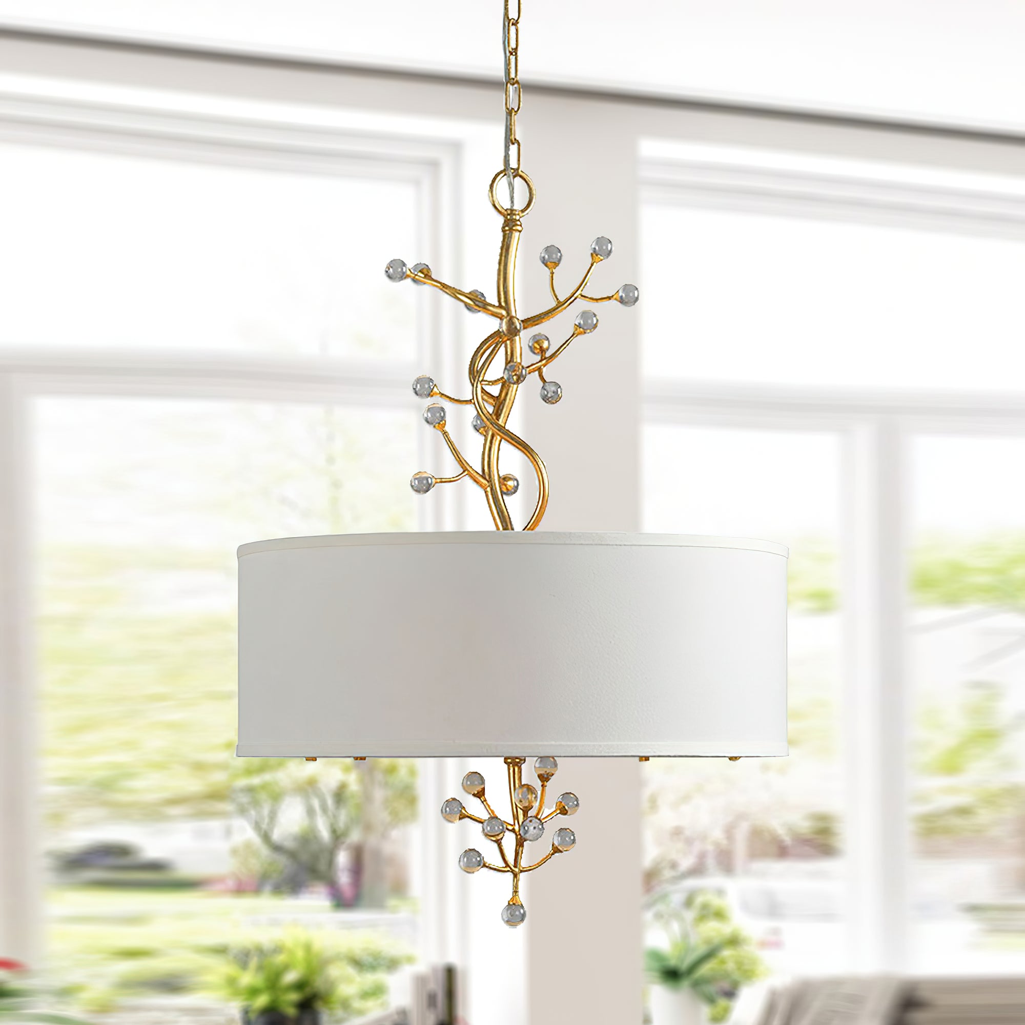Asbury Individual Creativity Crystal Fabric Pendant Lamp