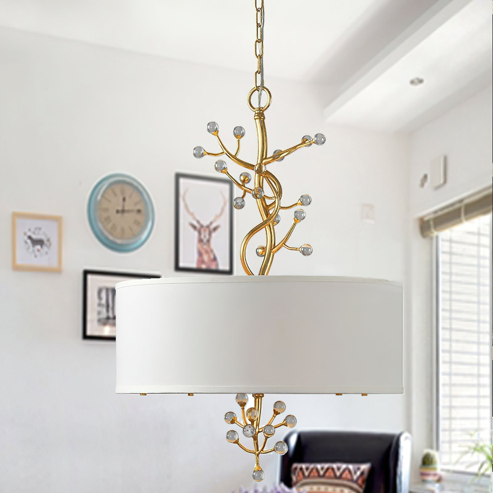 Asbury Individual Creativity Crystal Fabric Pendant Lamp