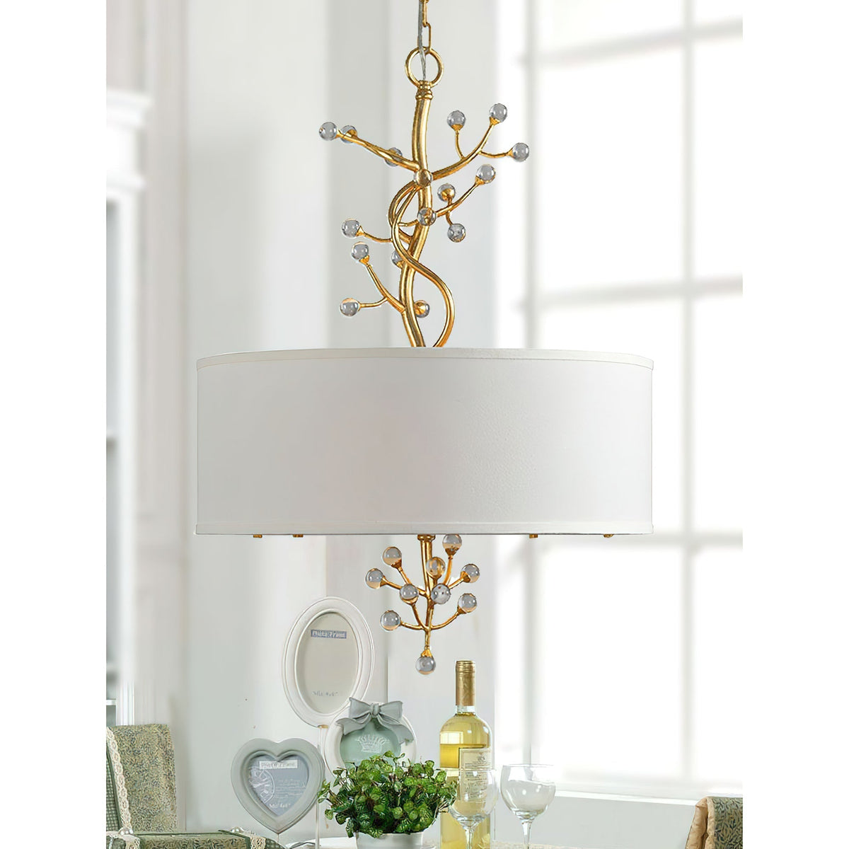 Asbury Individual Creativity Crystal Fabric Pendant Lamp