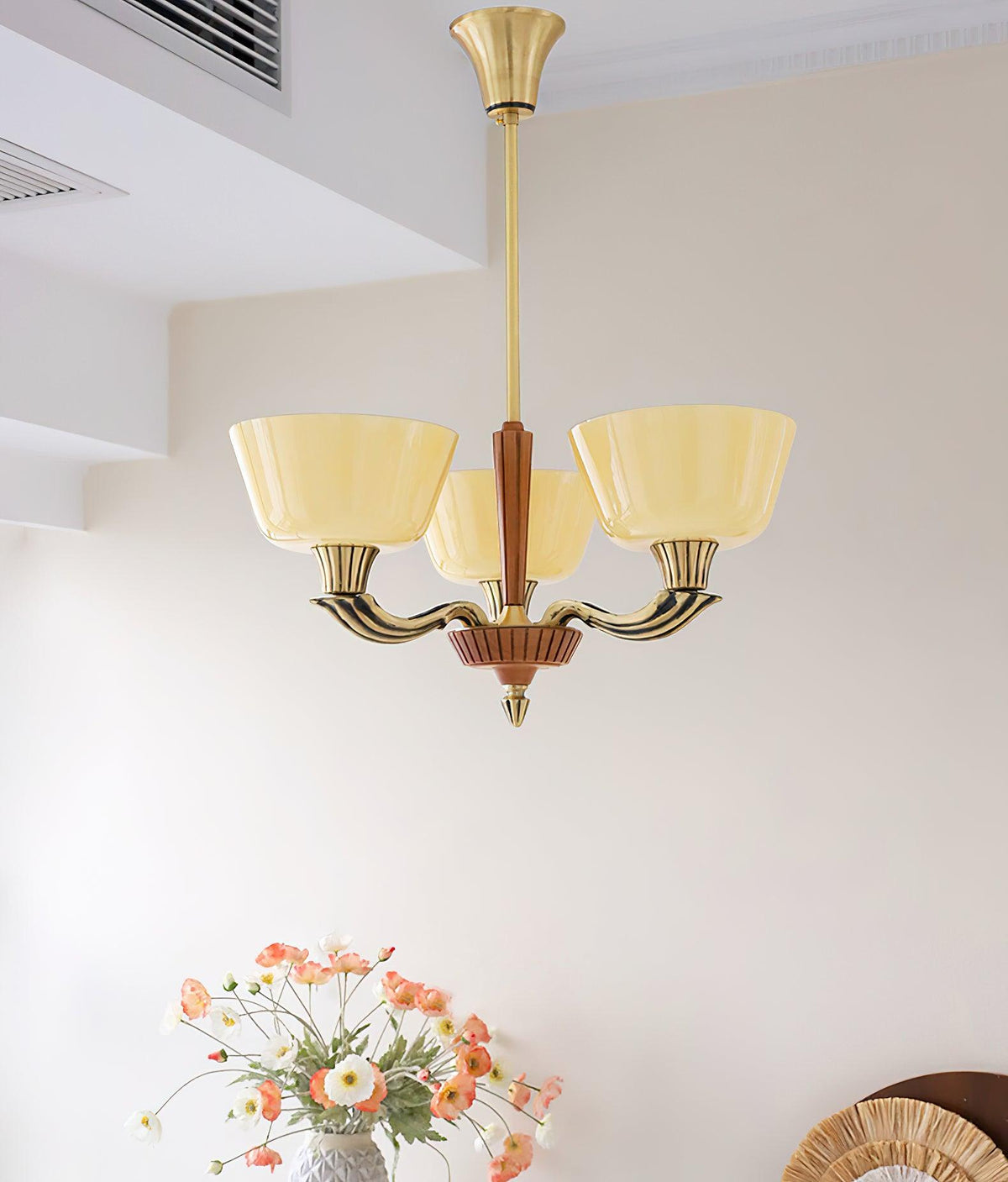Rolvin Chandelier Flared Shade Vintage