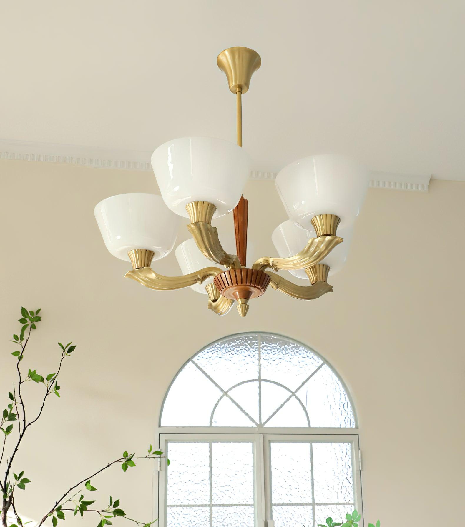 Rolvin Chandelier Flared Shade Vintage