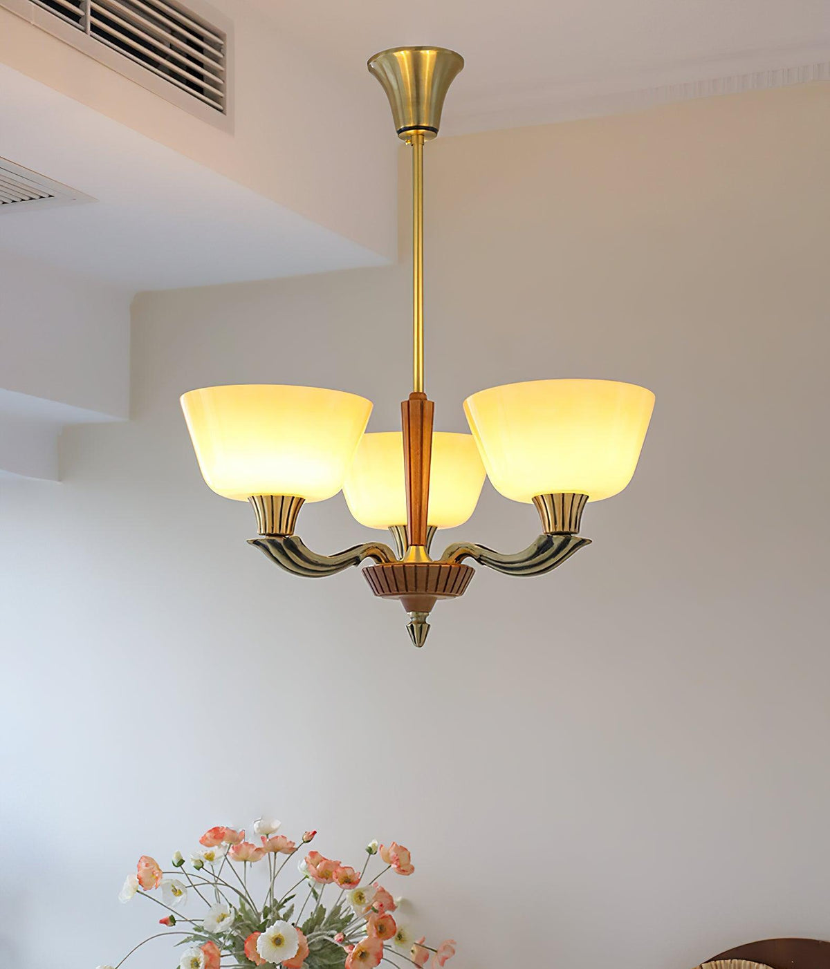 Rolvin Chandelier Flared Shade Vintage