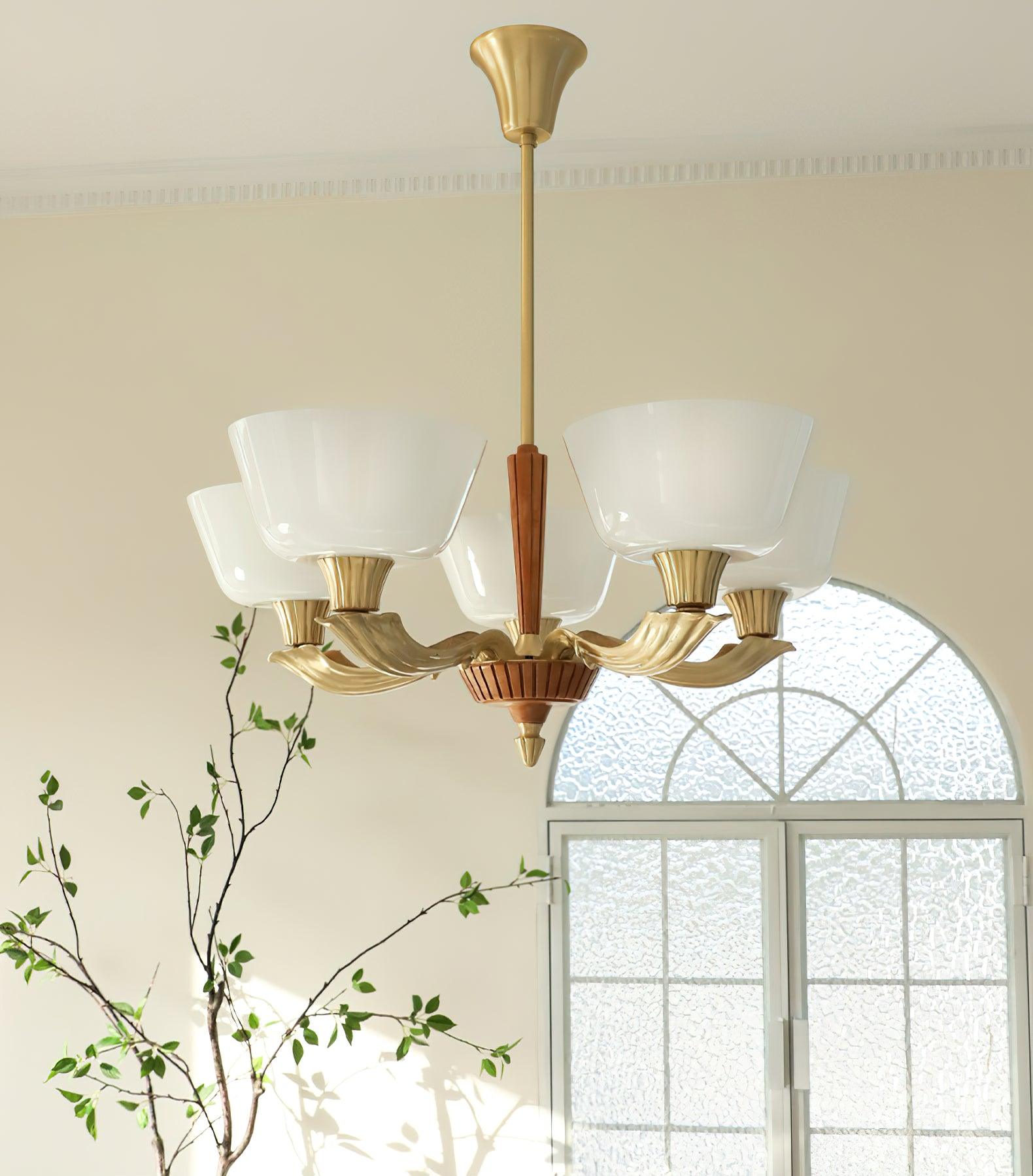 Rolvin Chandelier Flared Shade Vintage