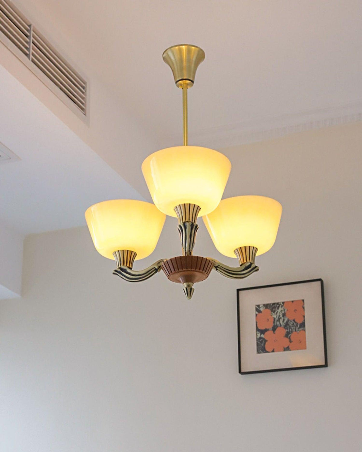 Rolvin Chandelier Flared Shade Vintage