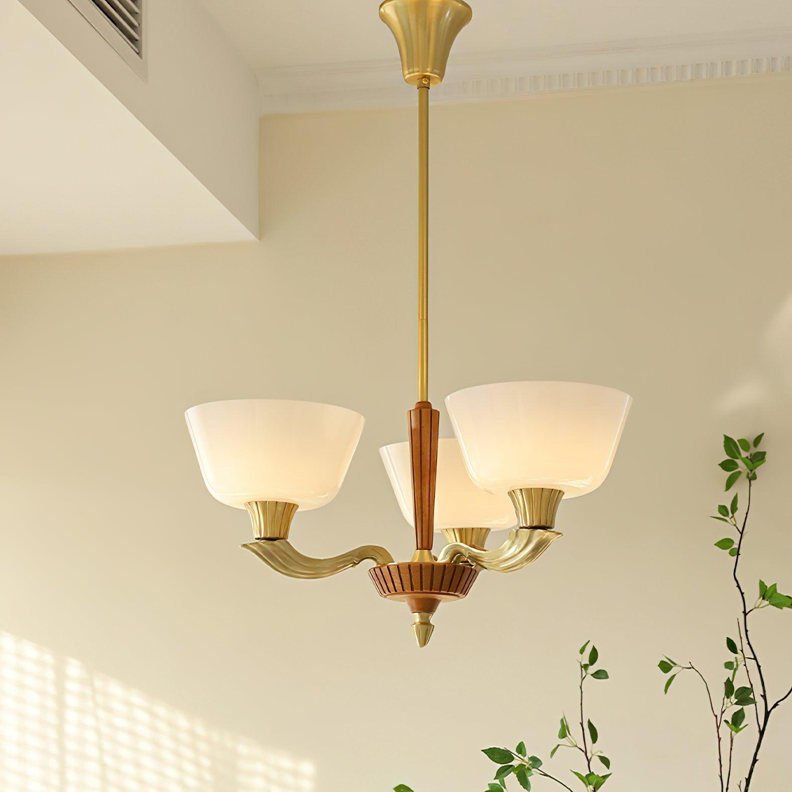 Rolvin Chandelier Flared Shade Vintage