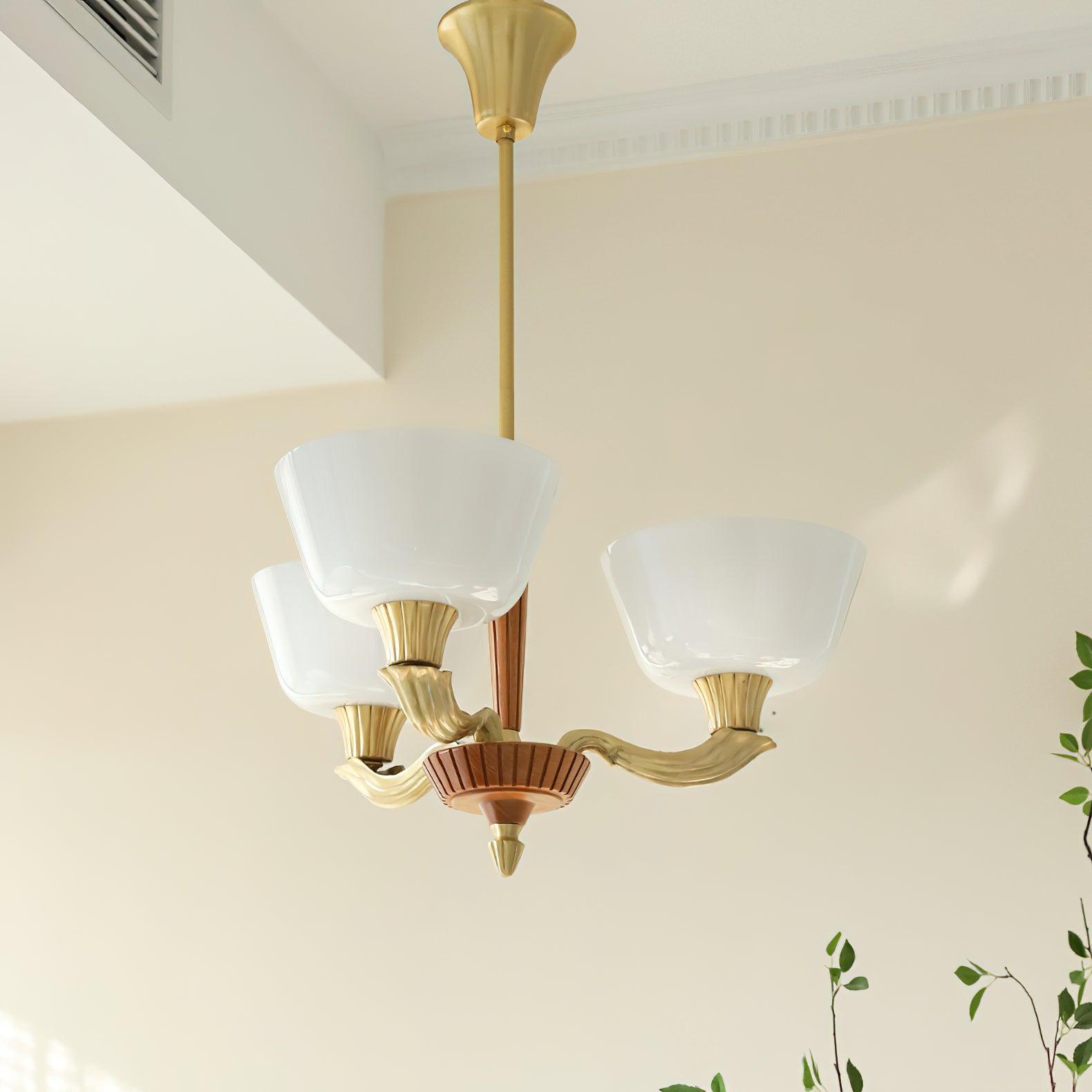 Rolvin Chandelier Flared Shade Vintage