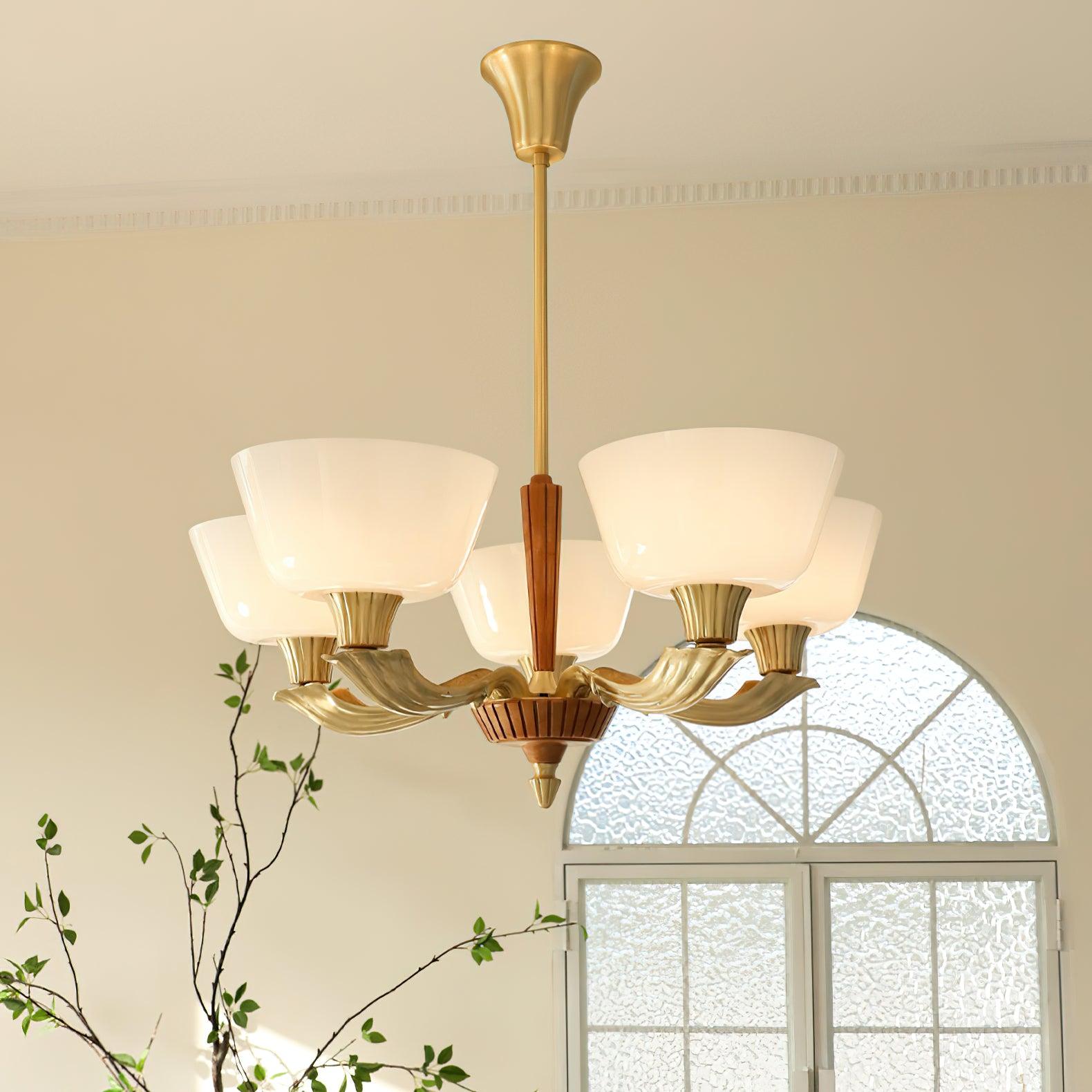 Rolvin Chandelier Flared Shade Vintage