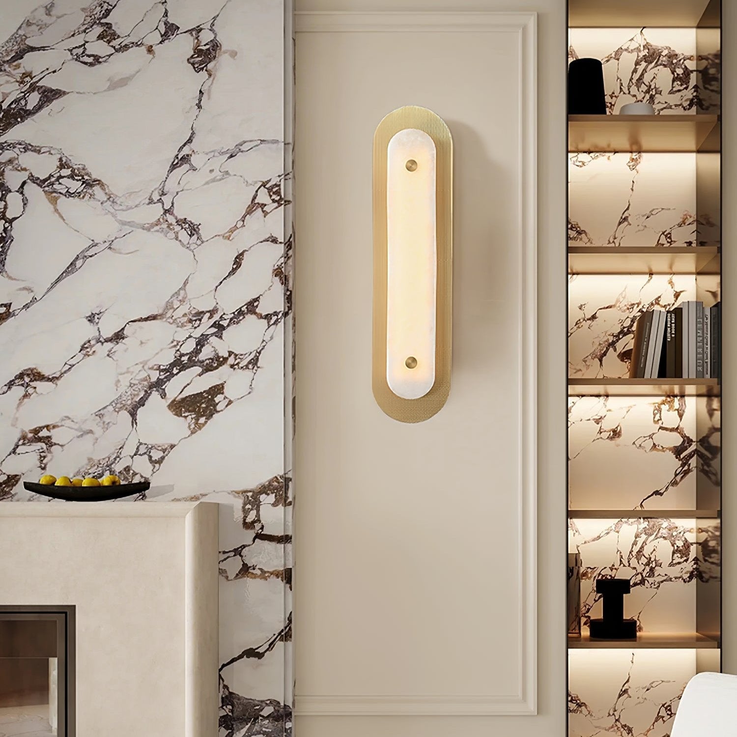 Celaeeth Oval Alabaster Wall Light