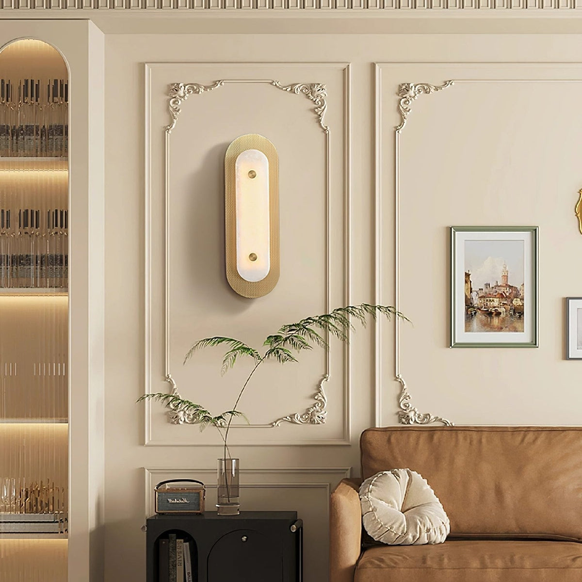 Celaeeth Oval Alabaster Wall Light