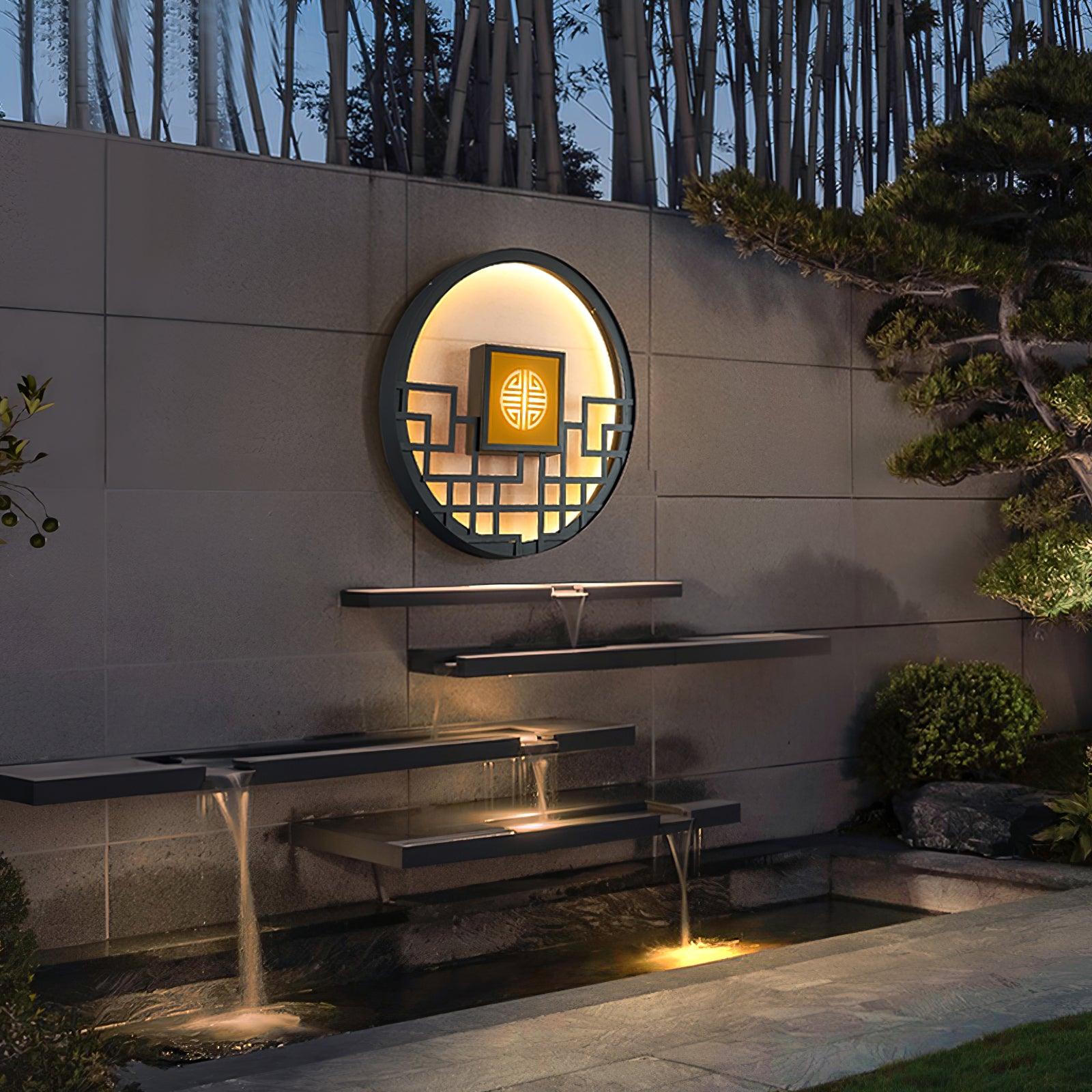 Alzoror Nordic Art Round Outdoor Wall Light