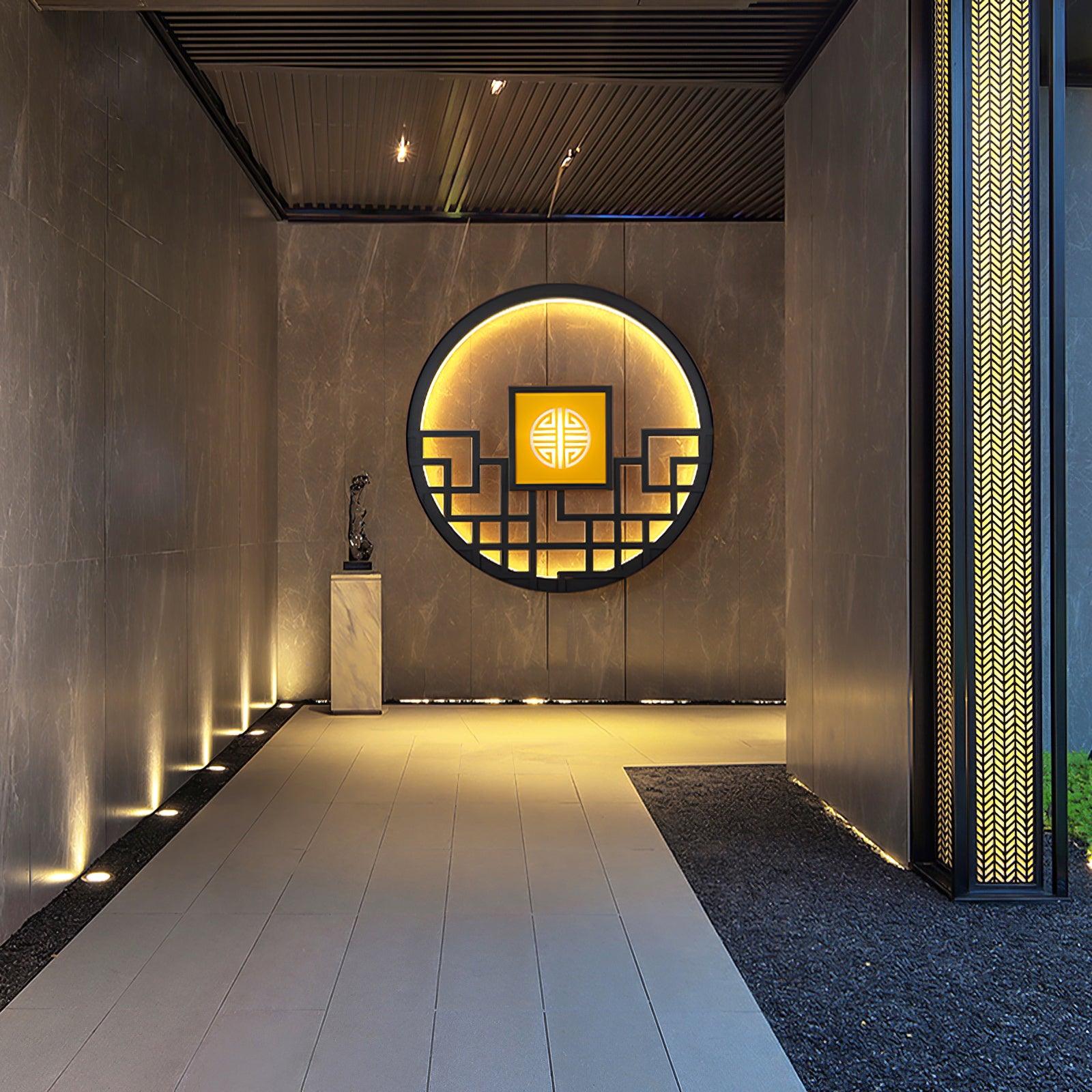 Alzoror Nordic Art Round Outdoor Wall Light