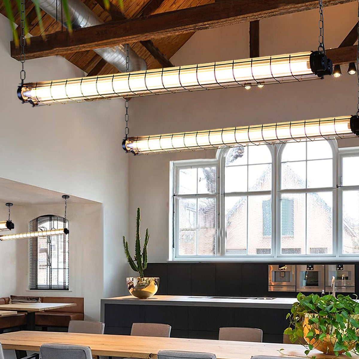 Alaric Industrial Linear Pendant Light