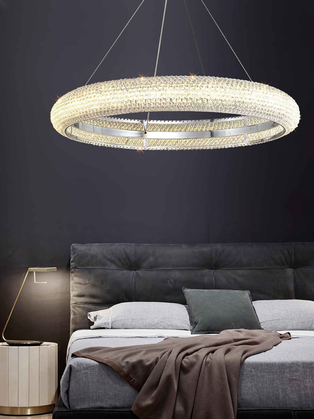 Vazorora Modern Minimalist Ring Crystal Chandelier