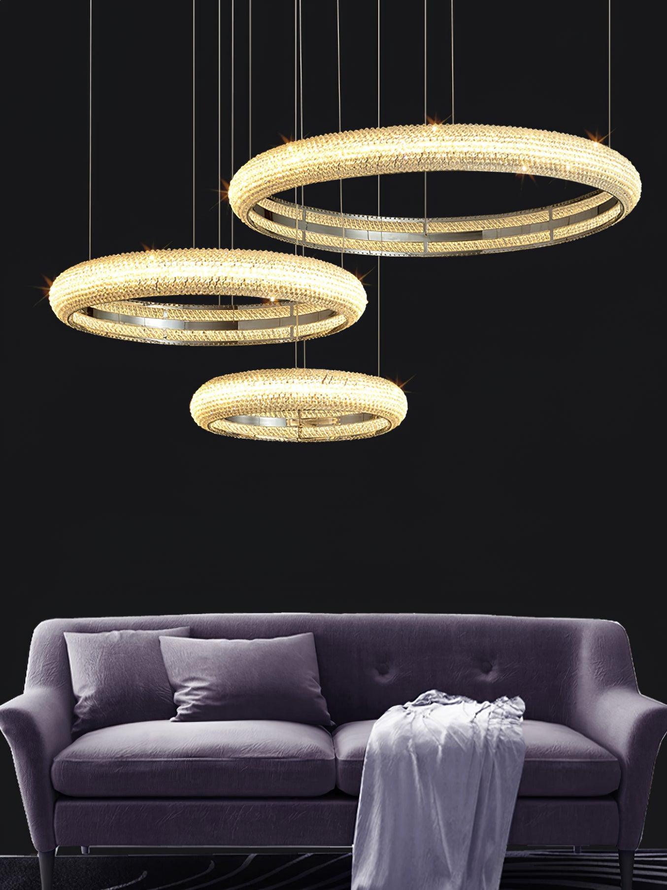 Vazorora Modern Minimalist Ring Crystal Chandelier