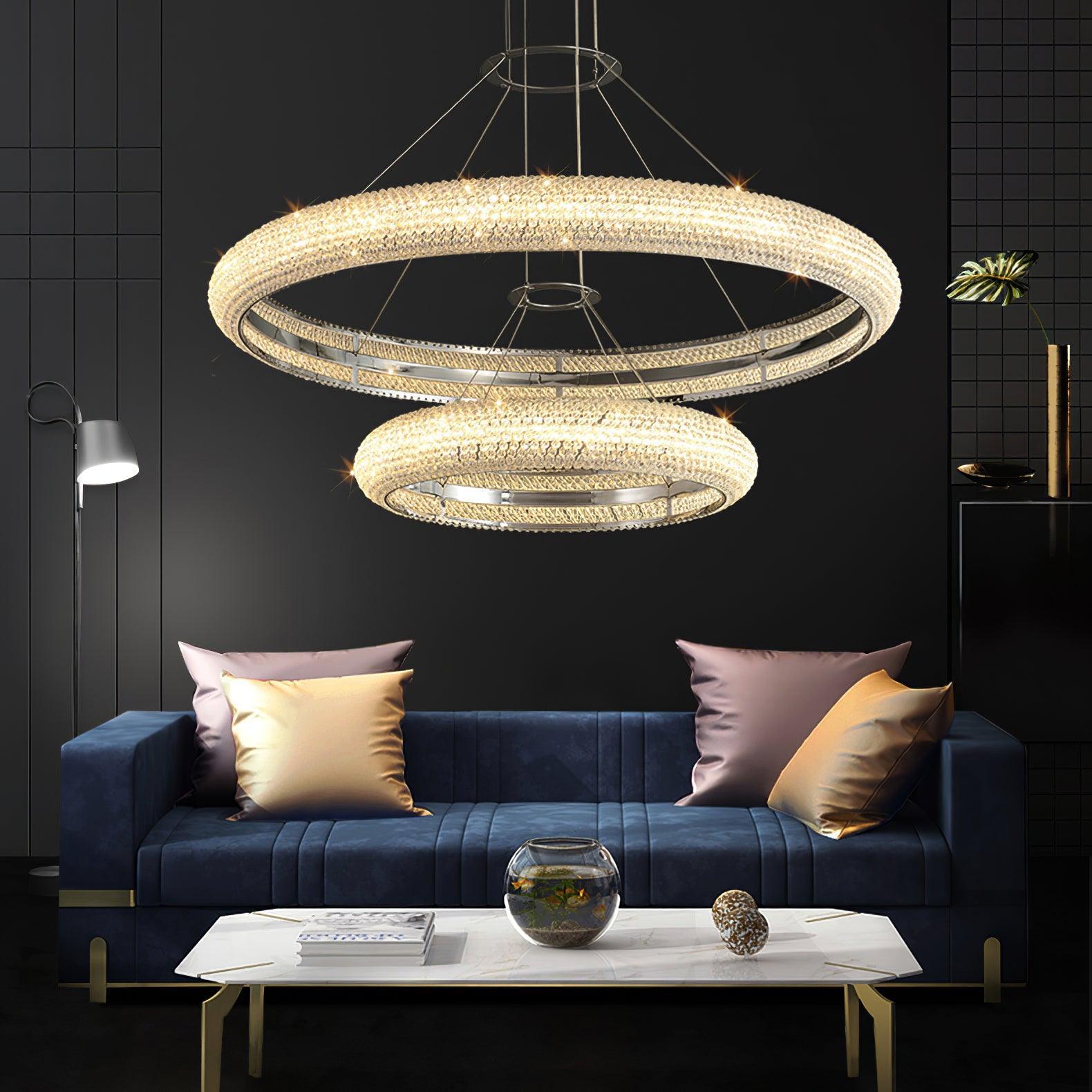 Vazorora Modern Minimalist Ring Crystal Chandelier