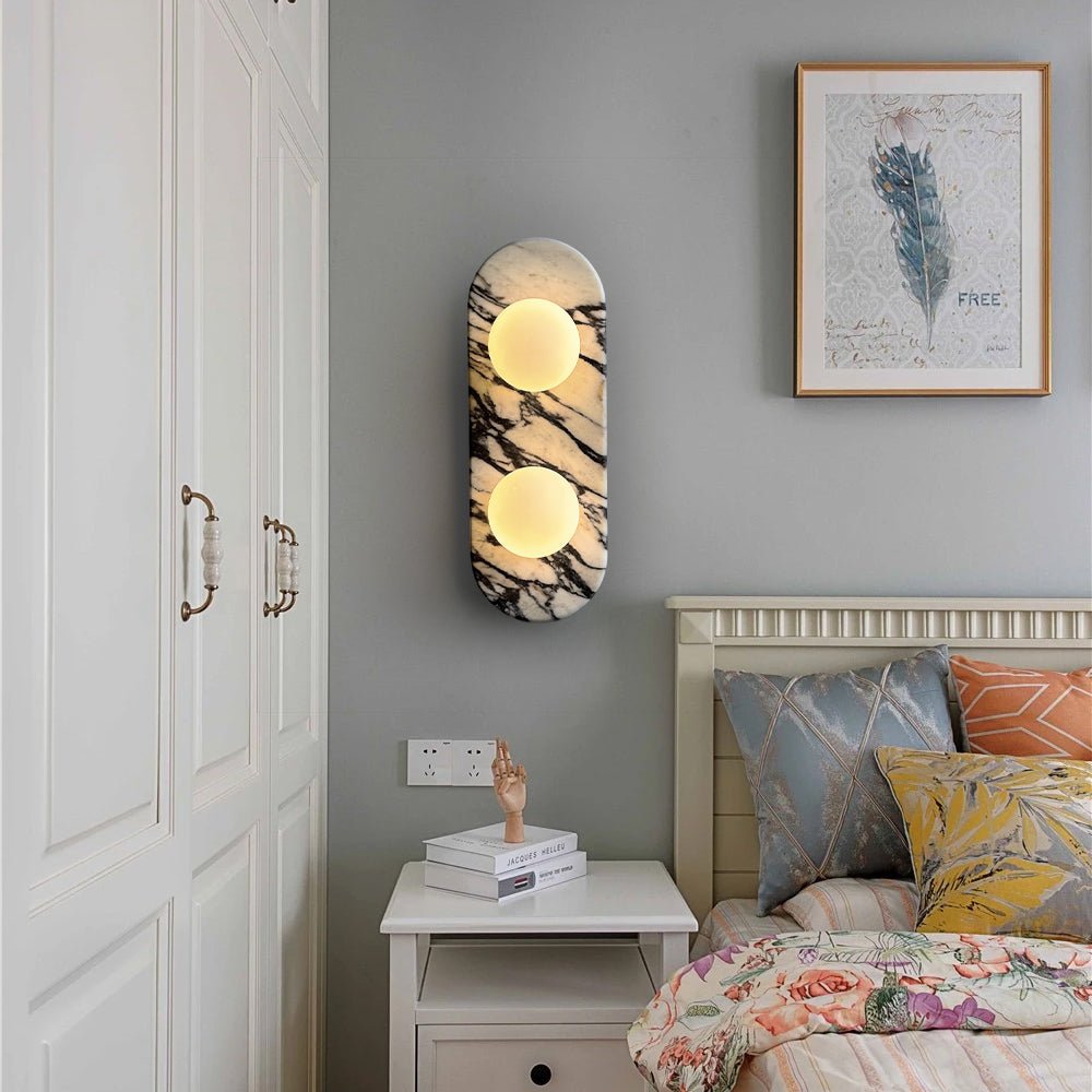 Eirenise Elegance Unique Glass Marble Wall Lamp