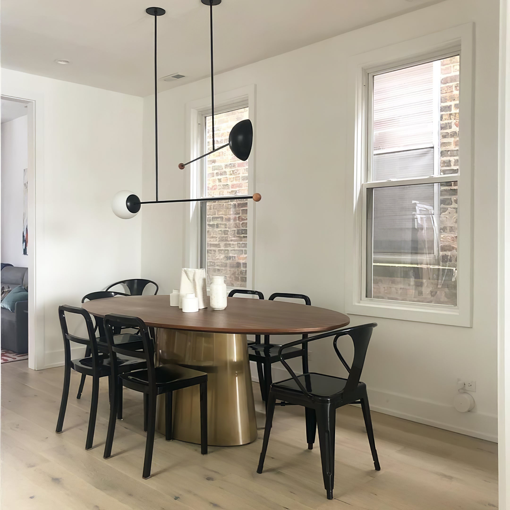 Orbital Balance Modern Linear Pendant Light - Neutral Decor