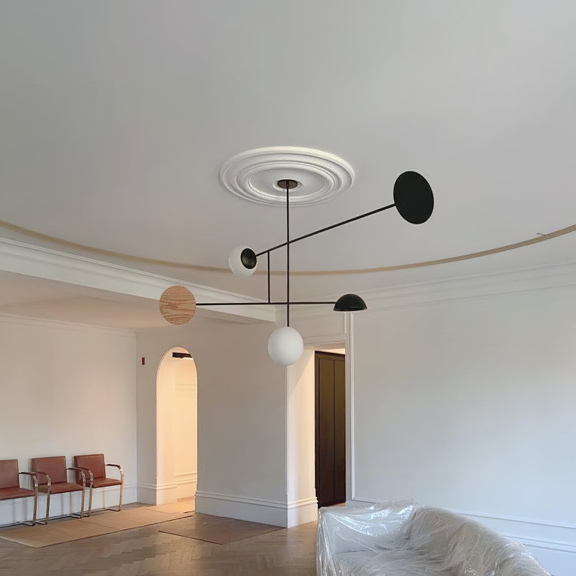 Orbital Balance Modern Linear Pendant Light - Neutral Decor