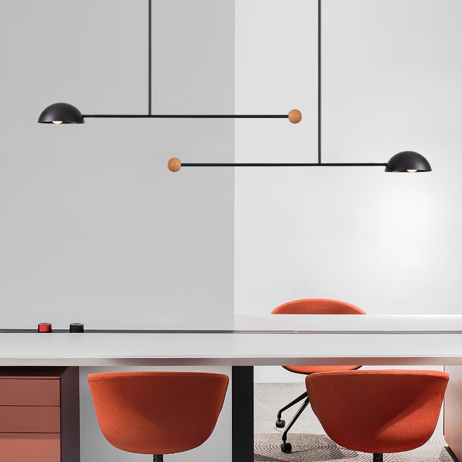 Orbital Balance Modern Linear Pendant Light - Neutral Decor